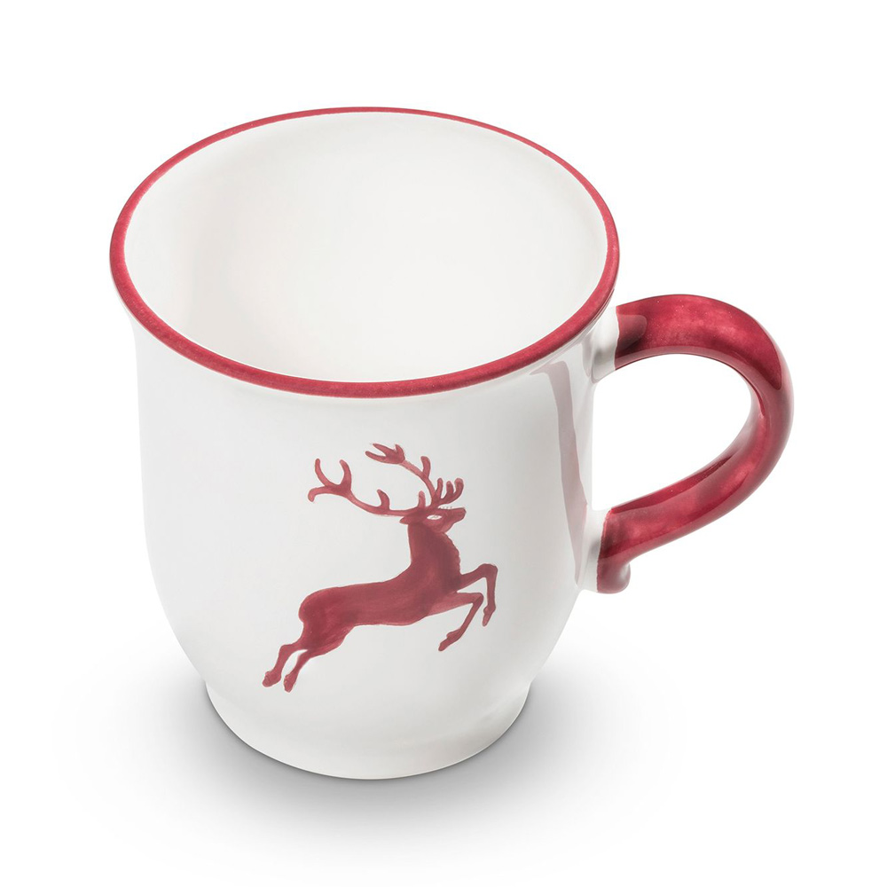 Gmundner Tasse "Bordeauxroter Hirsch" 388734