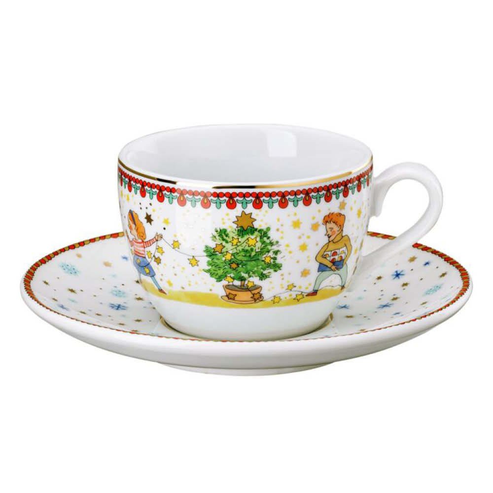 Hutschenreuther 2tlg. Cappuccinotasse "Weihnachtsleuchten" 641723