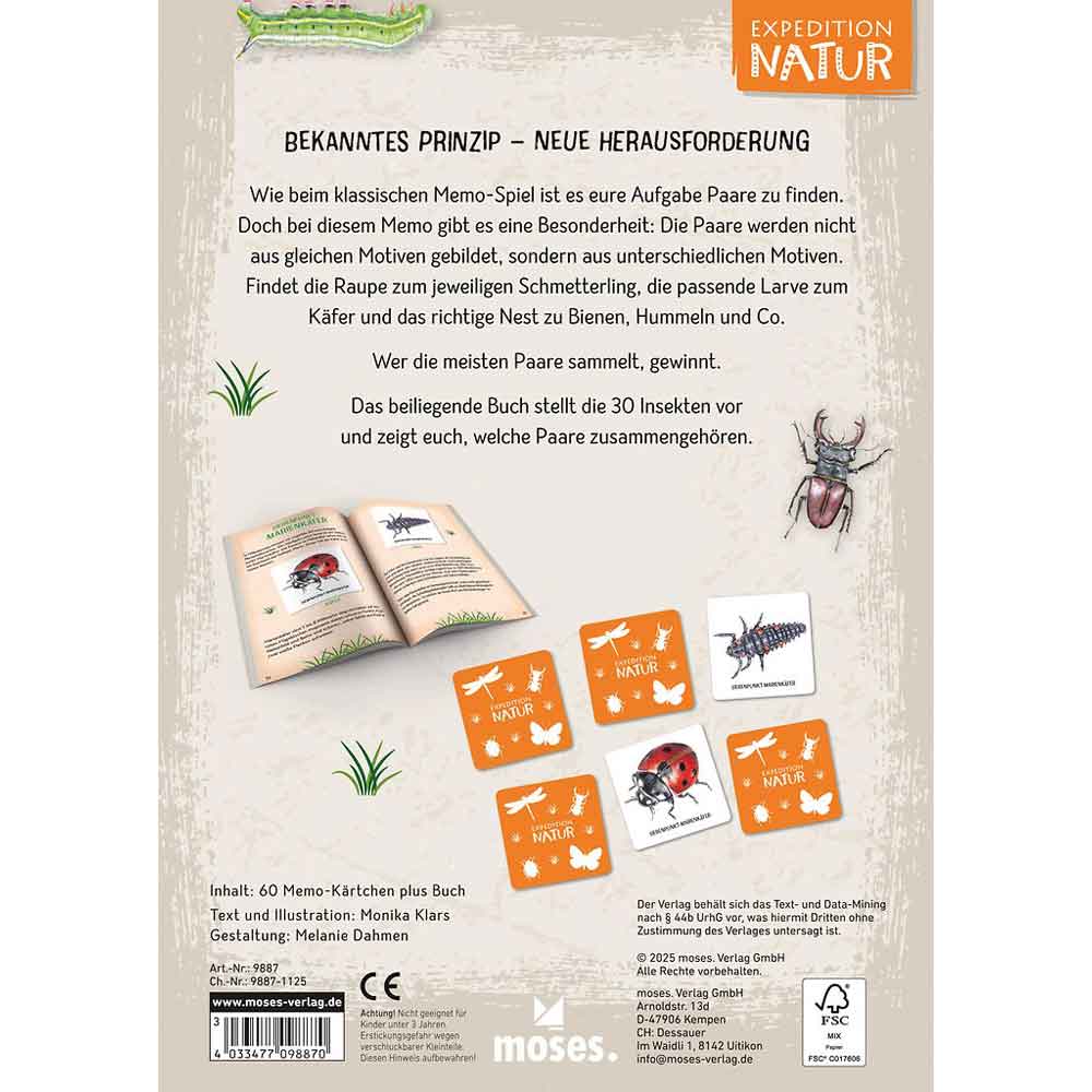 Moses Das große Insekten Memo "Expedition Natur"