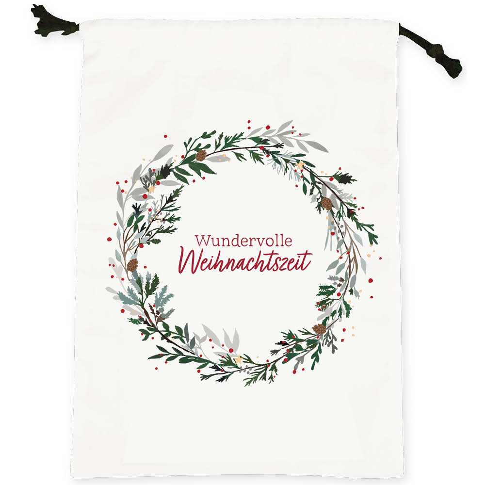 Grafikwerkstatt Geschenkbeutel Stoff "Wundervolle Weihnachtszeit" 643812