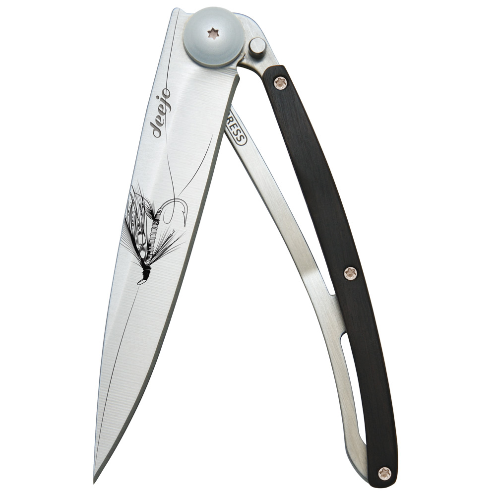Deejo Taschenmesser Ebenholz mit Motiv 606835