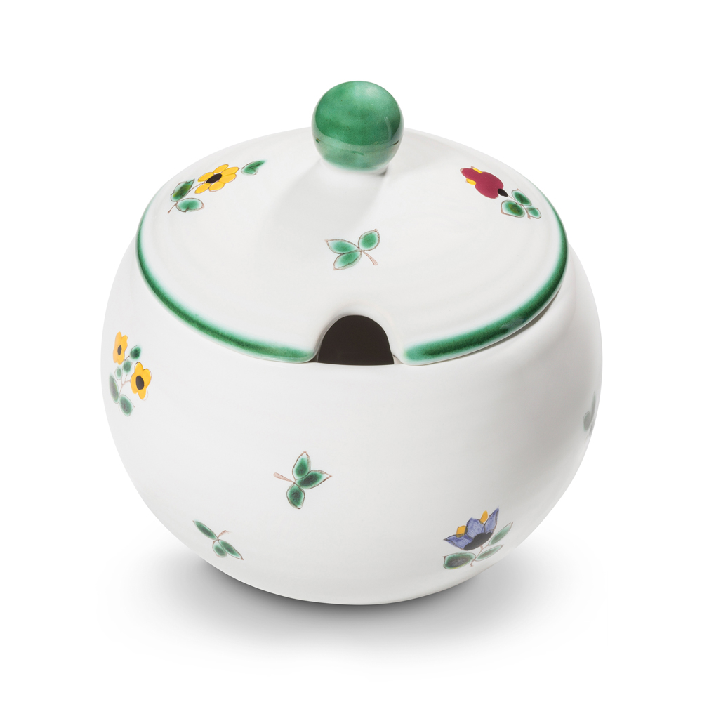 Gmundner Zuckerdose mit Ausschnitt "Streublumen" 348212