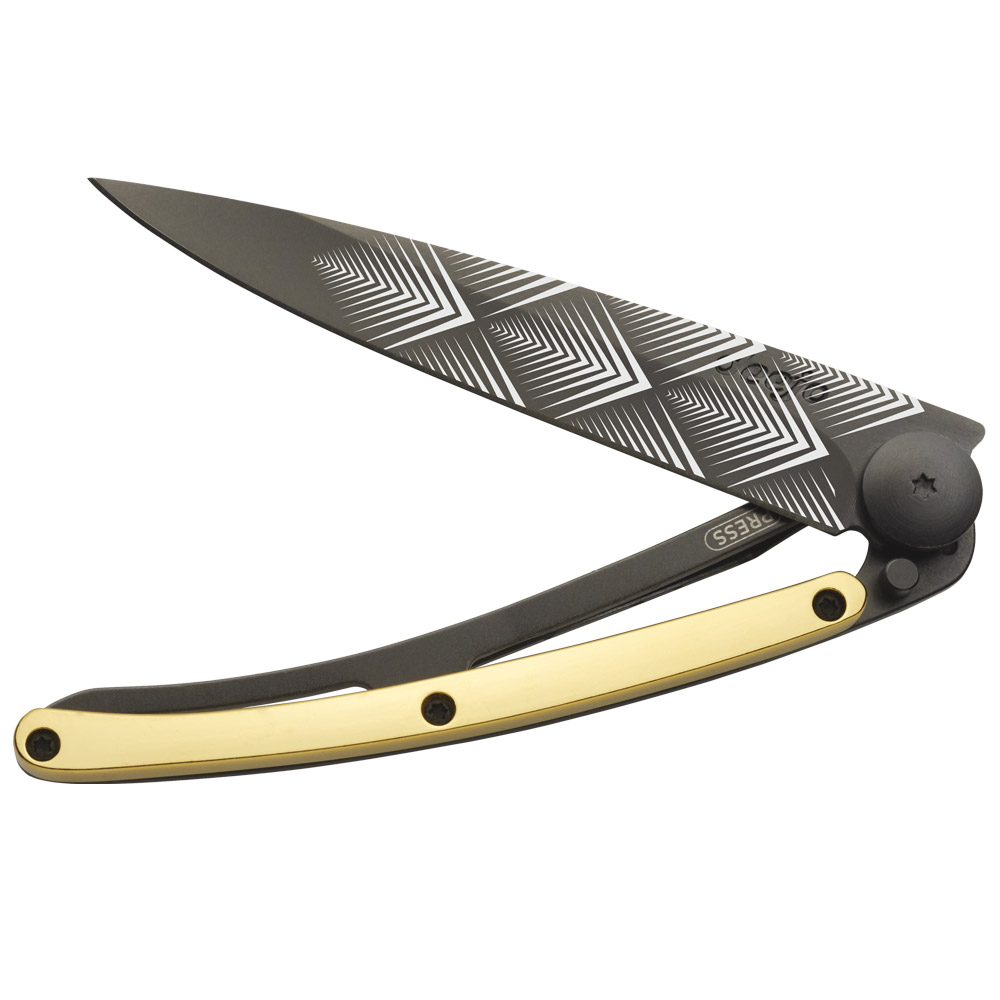 Deejo Taschenmesser Gelbold "Art Déco" 27g 606912