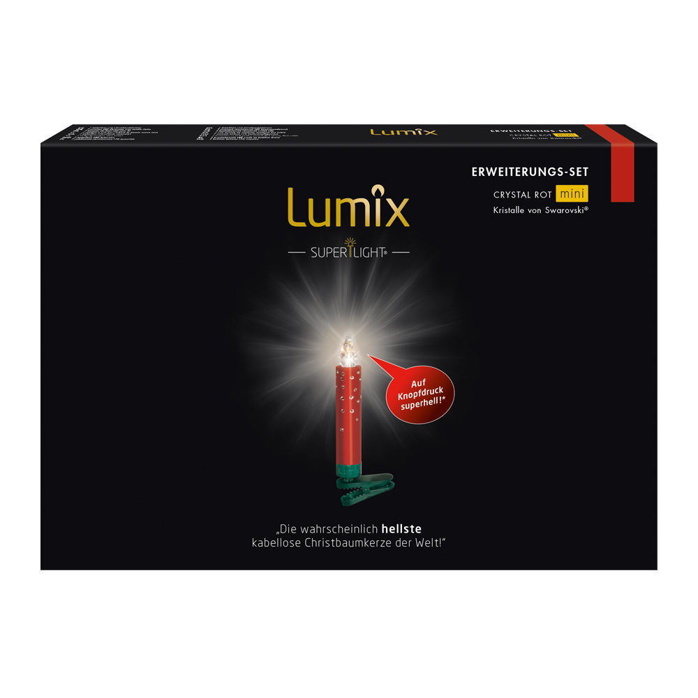 Krinner Christbaumkerze Mini "Lumix SuperLight Crystal" 578291