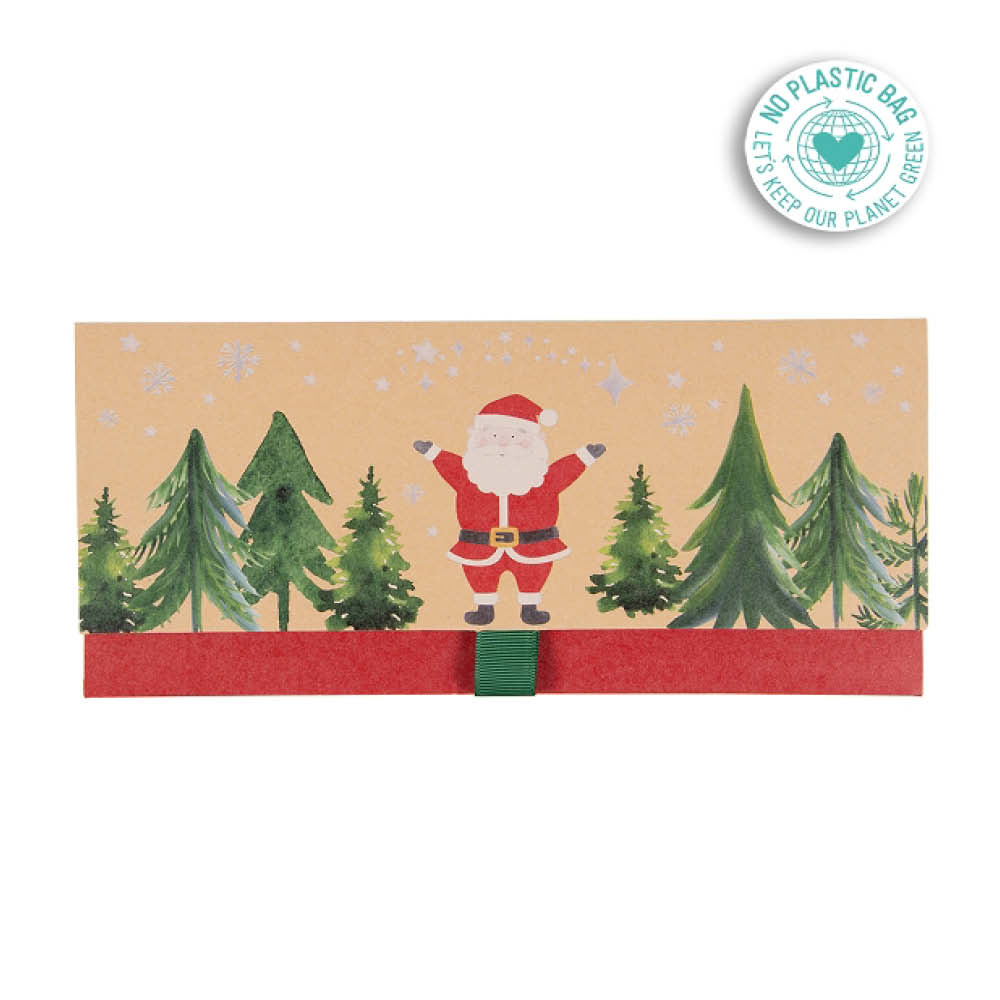 Artebene Geschenkumschlag 23x11cm, Santa, Kraftpapier 644156