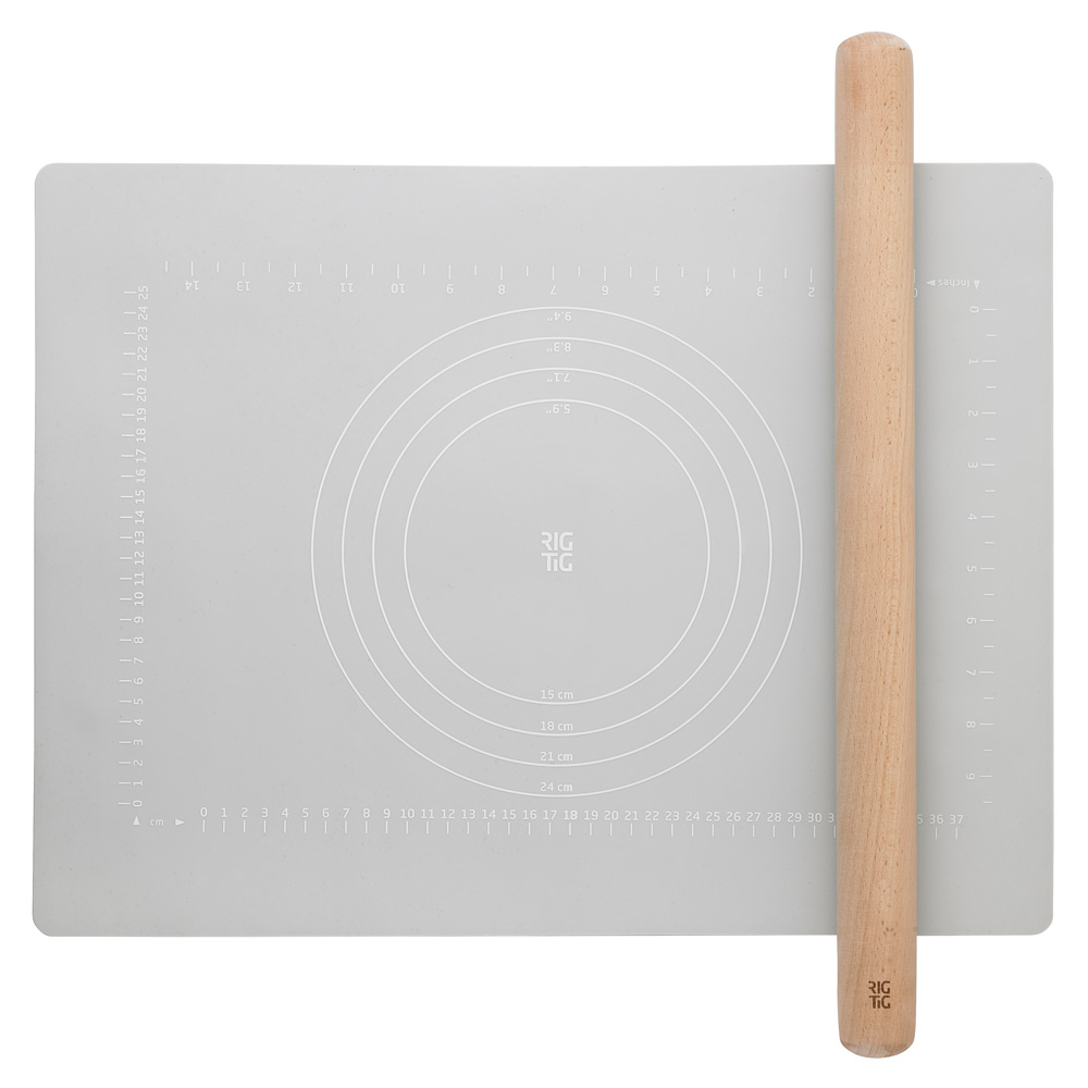 RIG-TIG Teigrolle mit Backunterlage "BAKE-IT" 611153