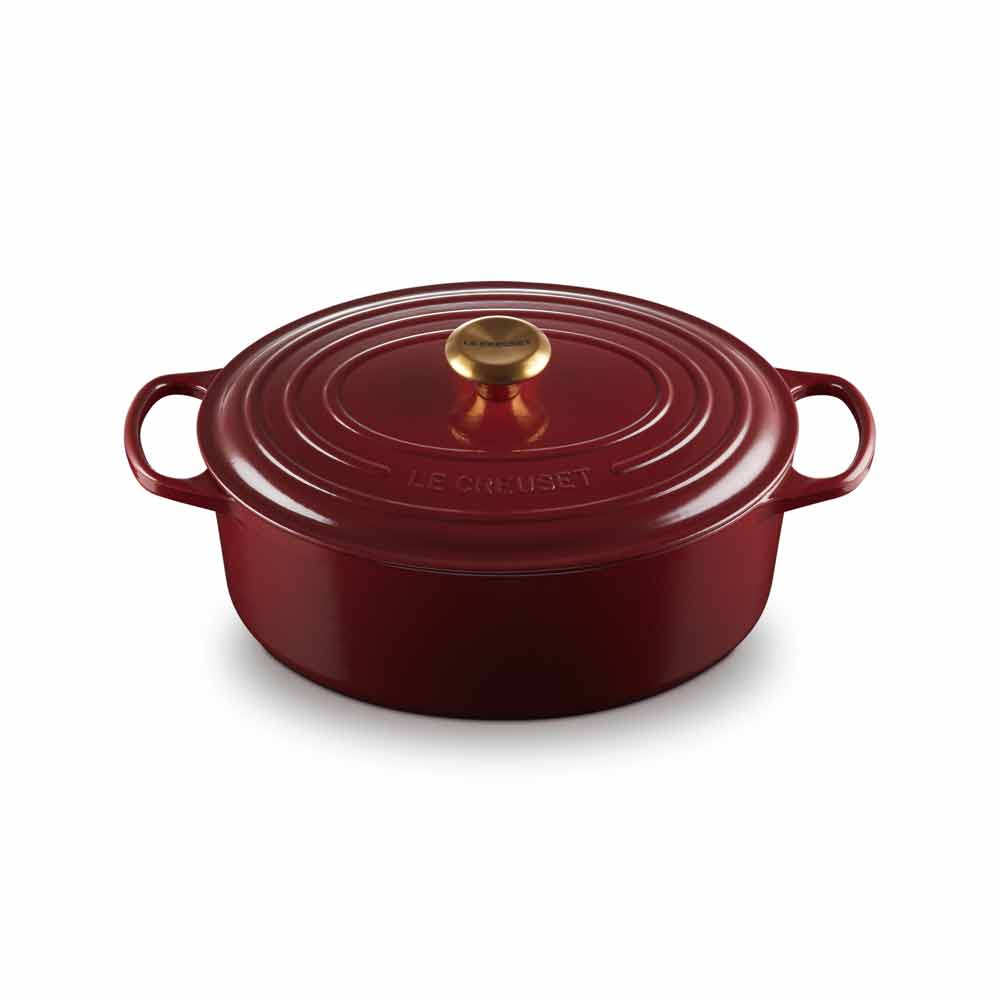 Le Creuset Guss-Bräter oval "Garnet Signature" 645604