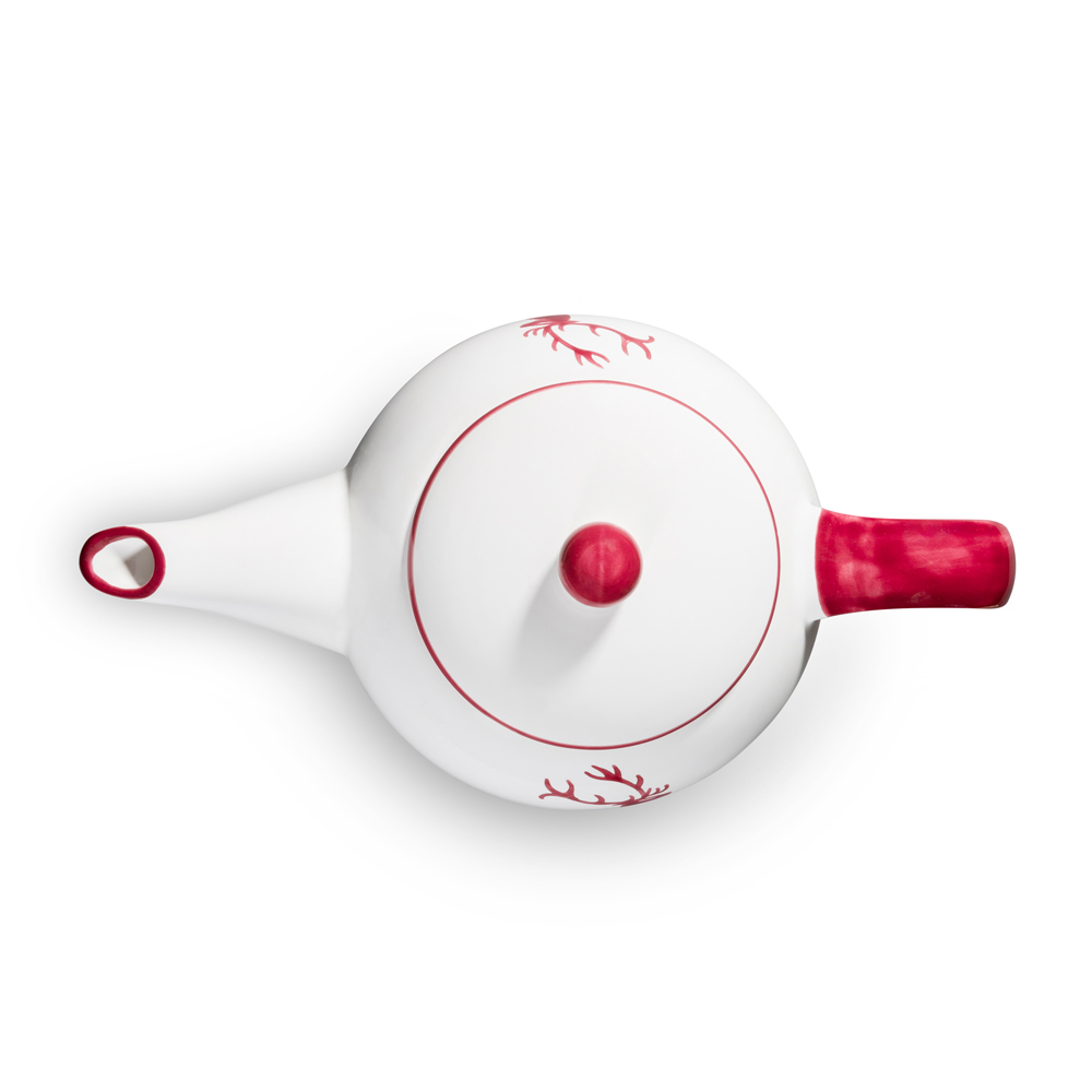 Gmundner Teekanne "Bordeauxroter Hirsch" 383041