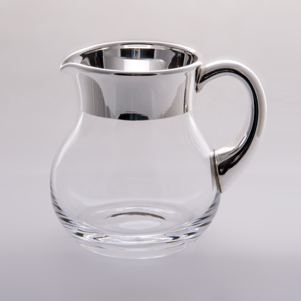 Hermann Bauer Glaskrug mit Silberrand 620220