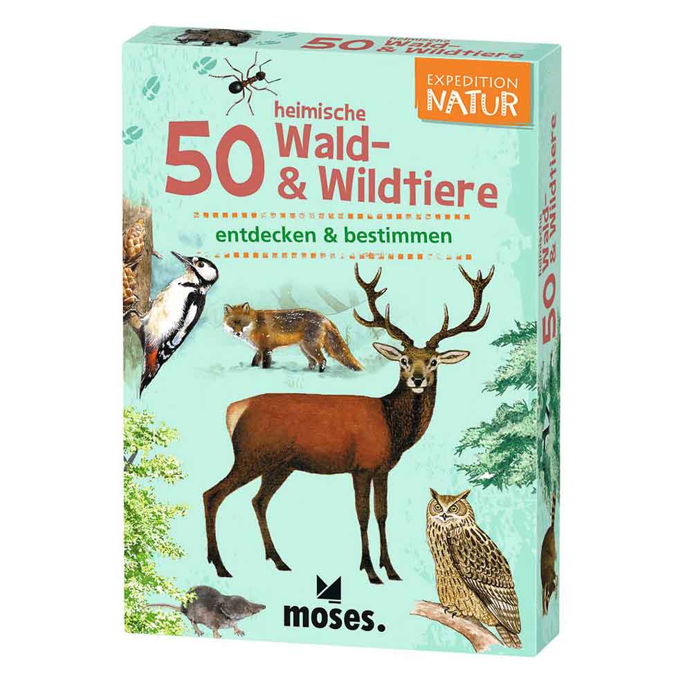 Moses Kartenset 50 heimische Wald- & Wildtiere "Expedition Natur"