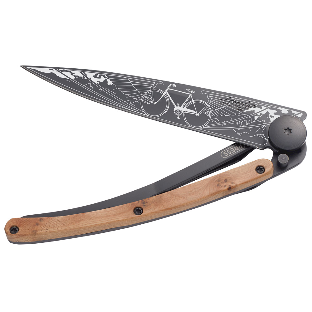 Deejo Taschenmesser Wacholderholz mit Motiv 564529