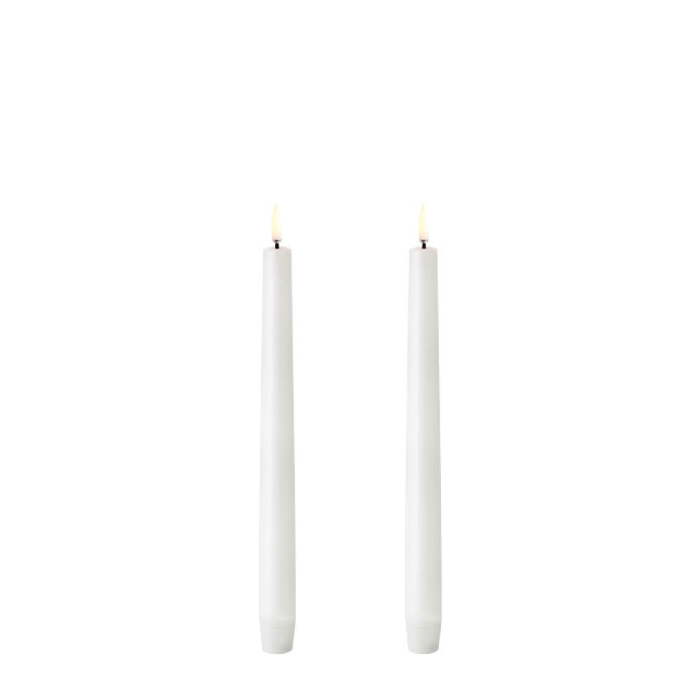 Uyuni 2er Set LED-Stabkerzen "Taper" weiß 617635