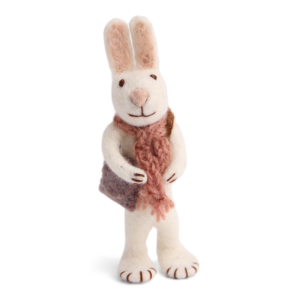 En Gry & Sif Hase mit Schal Rosa 610240
