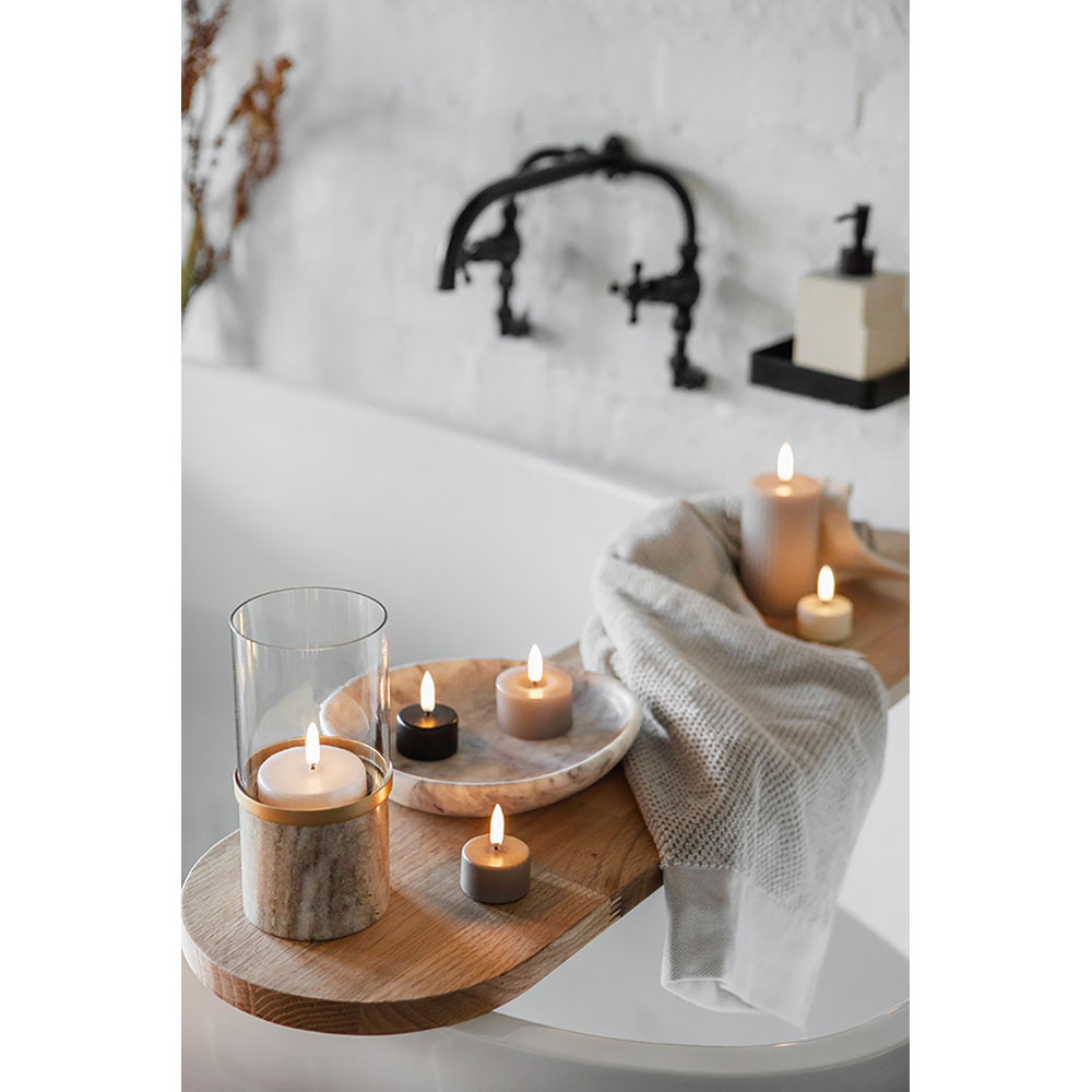 Uyuni LED-Stumpenkerze Melted "Pillar" weiß 633181