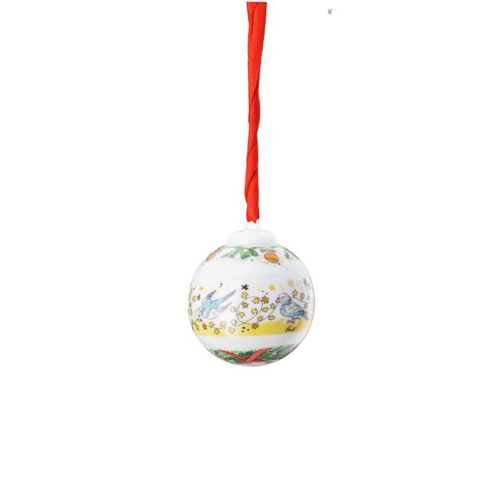Hutschenreuther Porzellan Minikugel Vogel-Gruppe "Weihnachtsleuchten" 641745