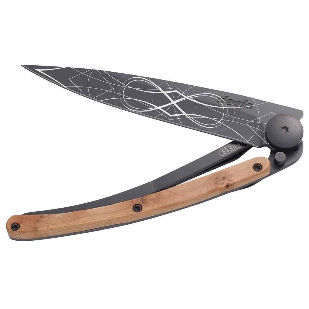 Deejo Taschenmesser Wacholderholz mit Motiv 606875