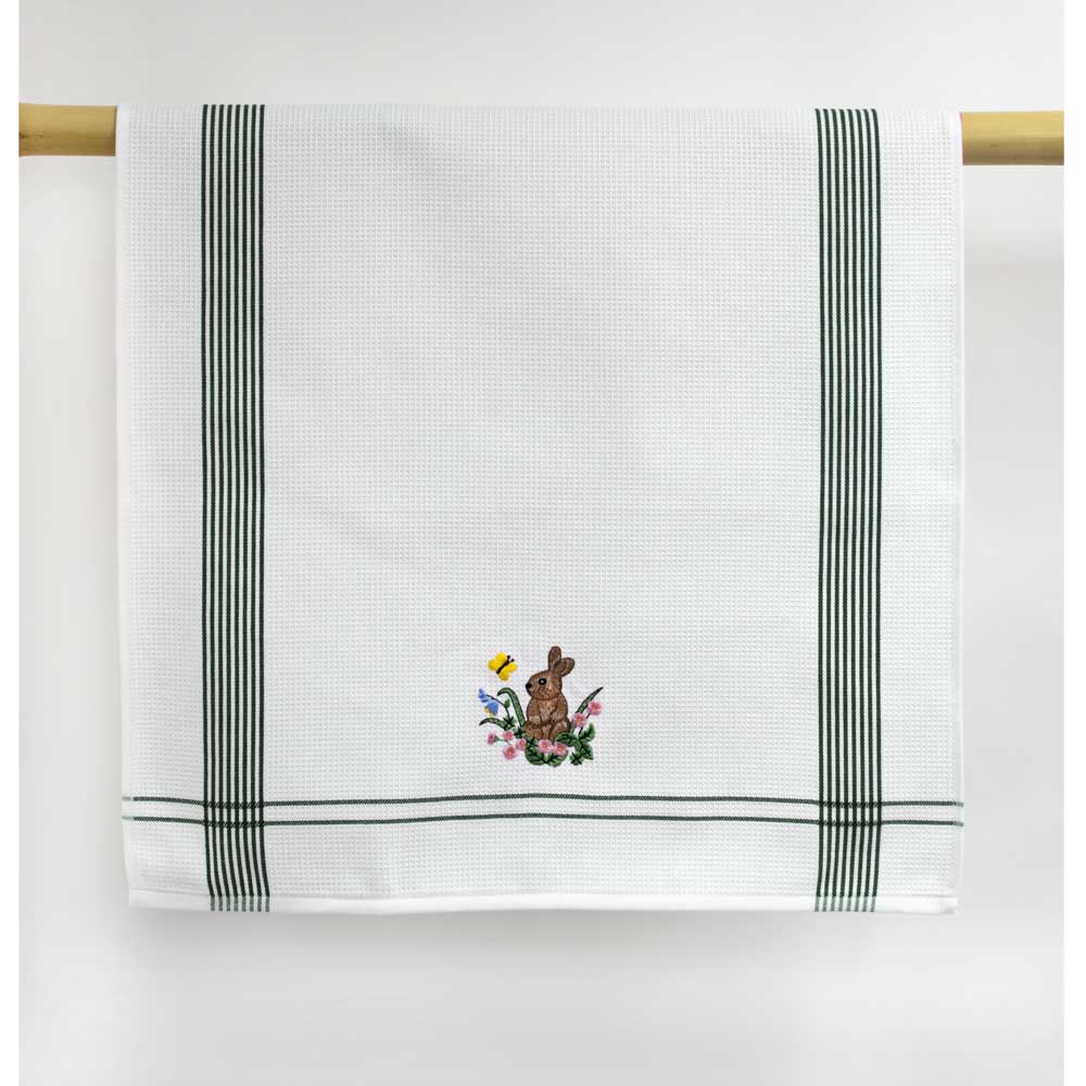 Lasa Küchentuch "Hase mit Schmetterling" grün 584706