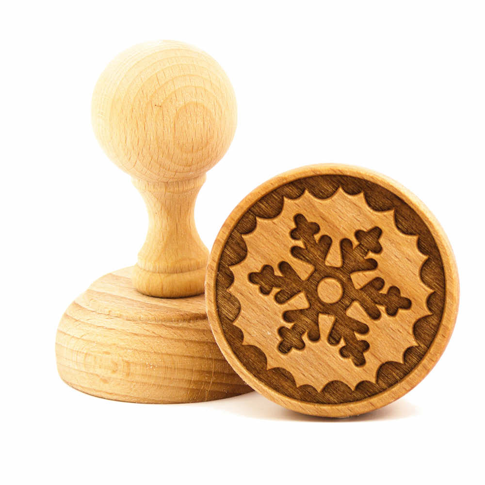 Folkroll Holz-Keksstempel "Schneeflocke" 633362