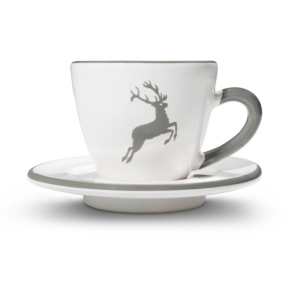Gmundner Espressotasse 2-teilig "Grauer Hirsch" 464368