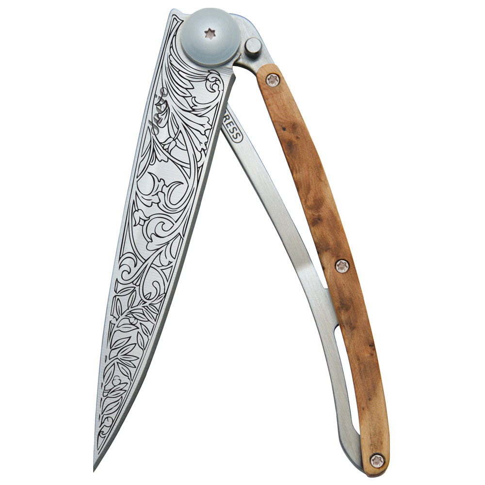 Deejo Taschenmesser Wacholderholz "Jugendstil" 564520
