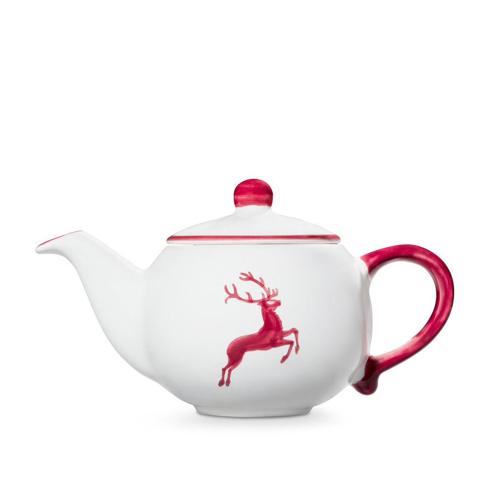 Gmundner Teekanne "Bordeauxroter Hirsch" 383041