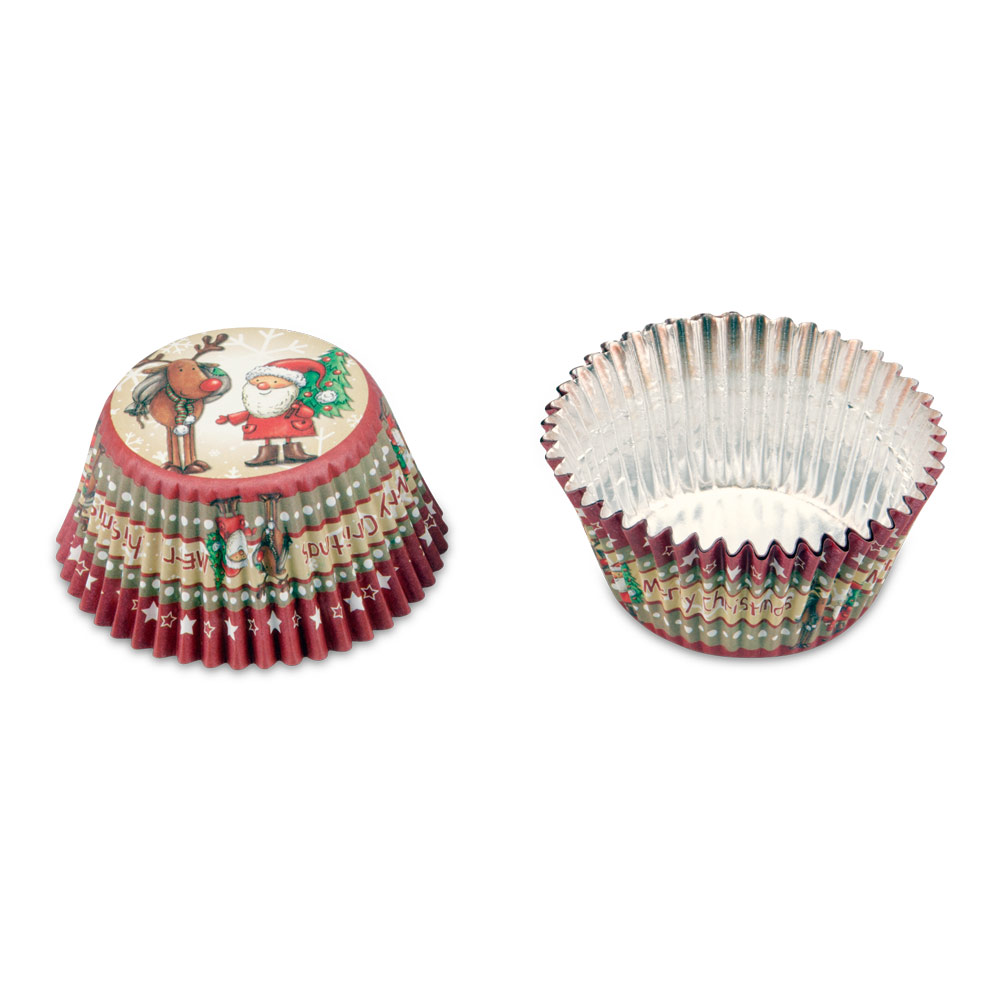 Städter Papier-Backförmchen "Frohe Weihnachten" 493985