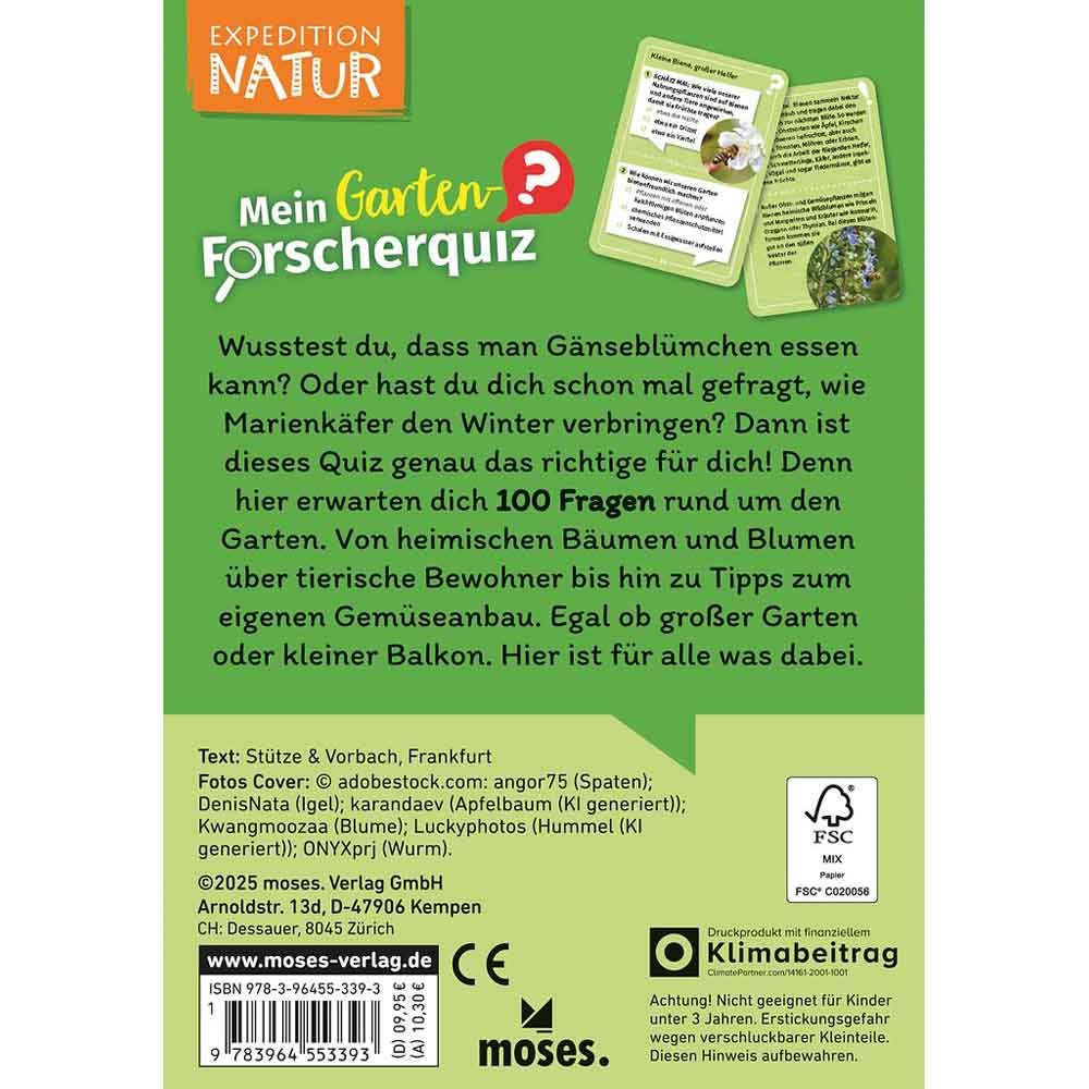 Moses Mein Garten-Forscherquiz "Expedition Natur"