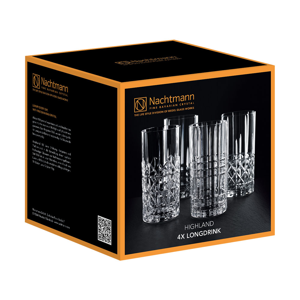 Nachtmann Longdrinkglas "Highland" 4er Set 522236