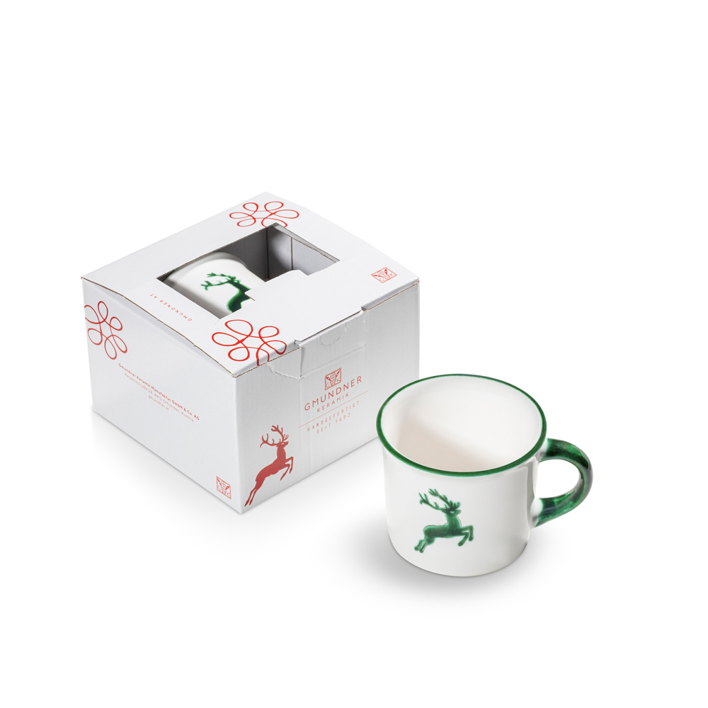 Gmundner Kaffeehaferl "Grüner Hirsch" 250109