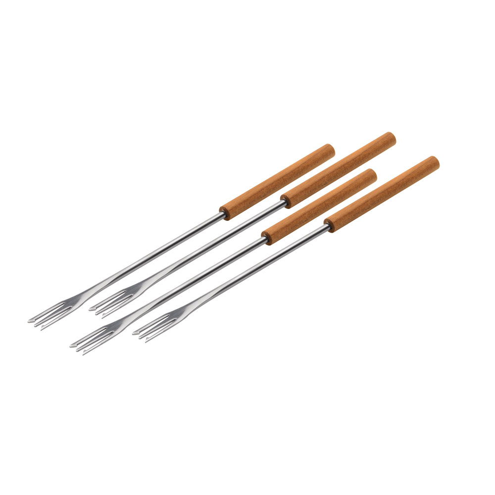 Kuhn Rikon 4er-Set Kirschholz-Käsefonduegabeln 412206