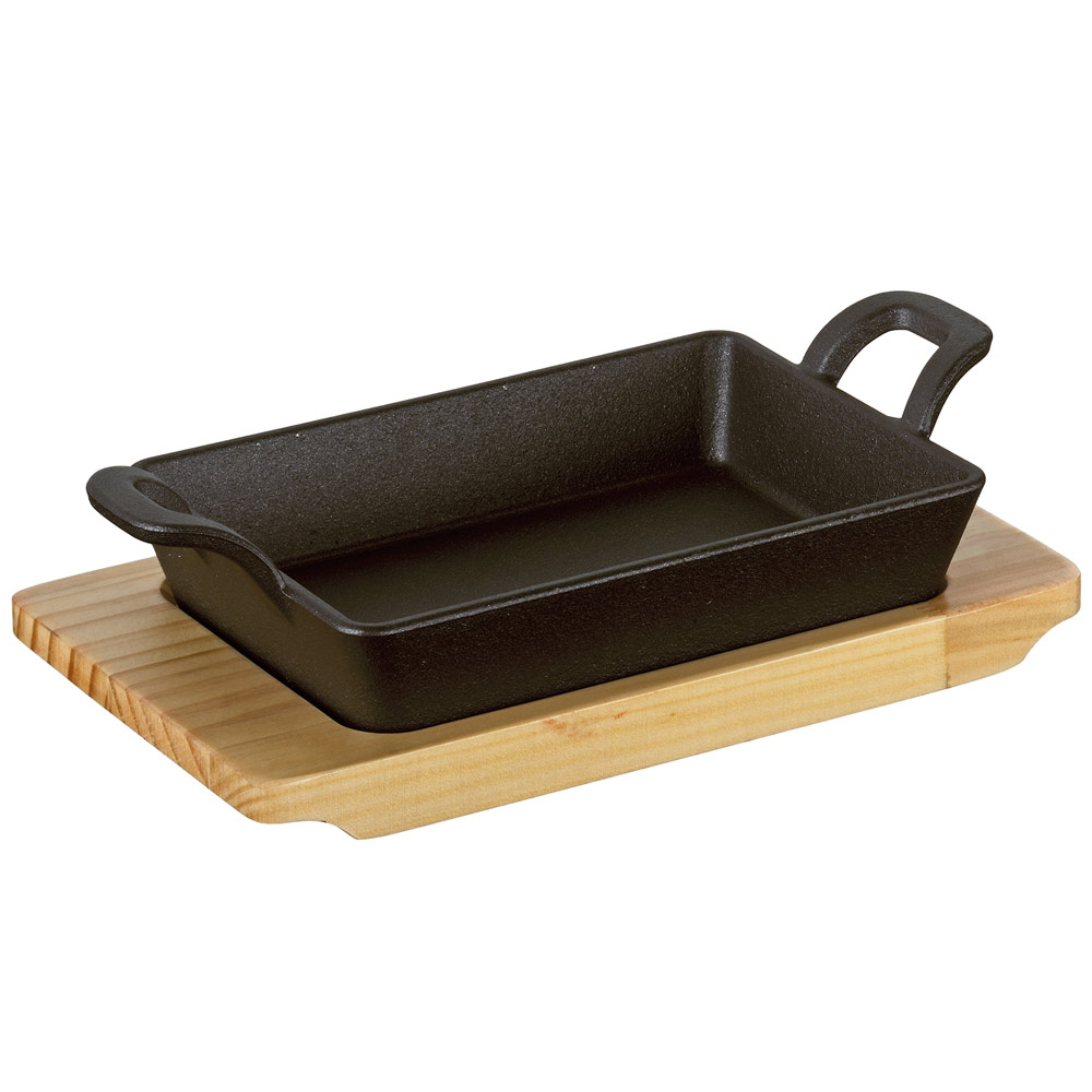 Küchenprofi Servierpfanne mit Holzbrett 595142