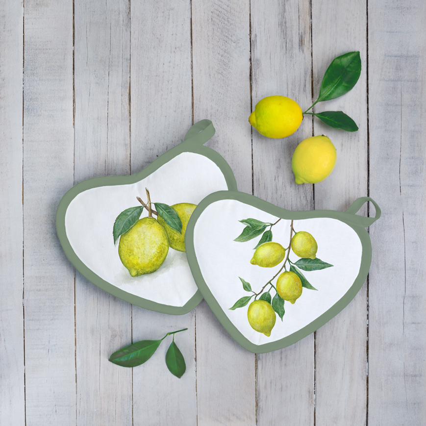 Maluu Topflappen-Paar "Herz Lemons" 20x20cm 655382