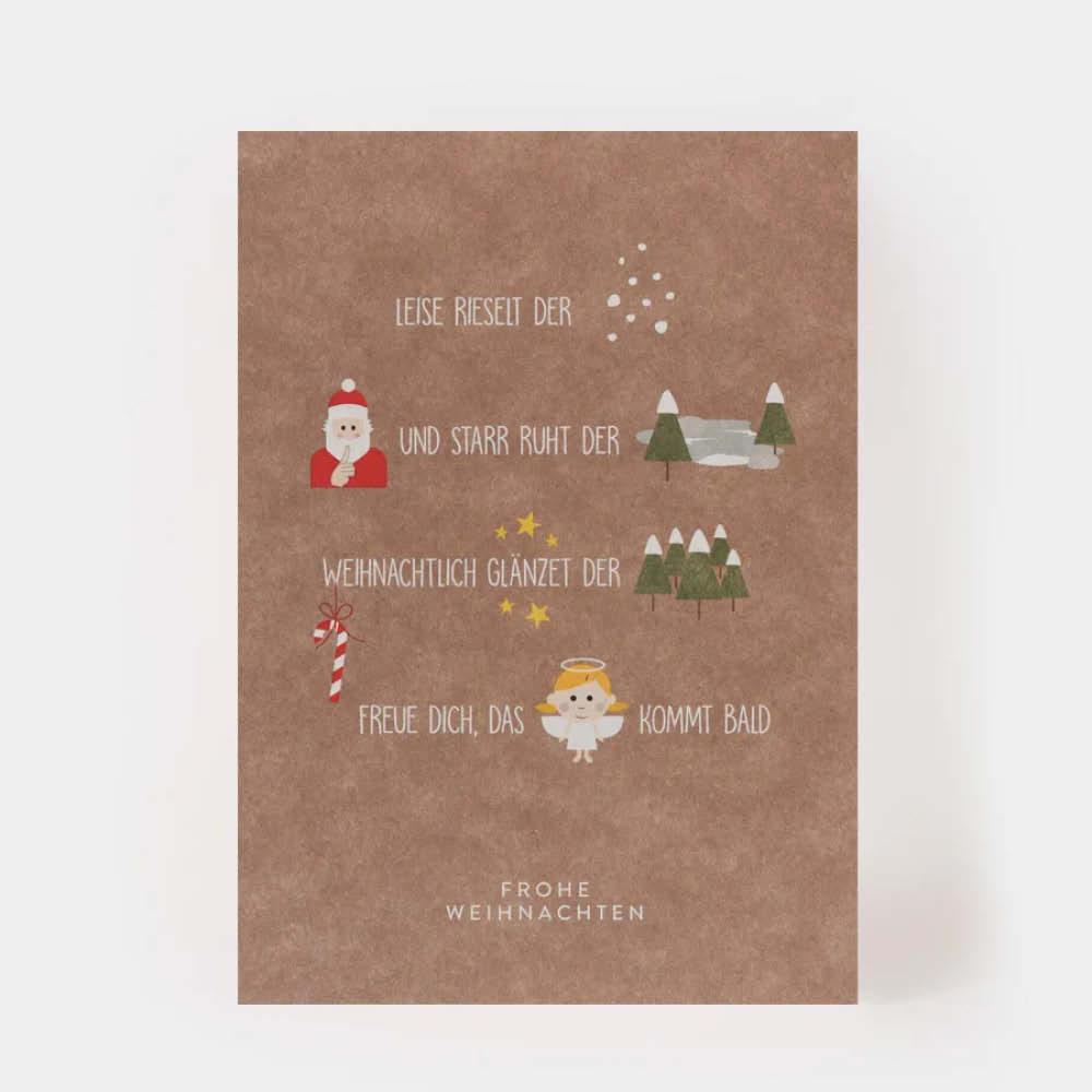 Kartenmarie Postkarte Leise rieselt der Schnee 639275