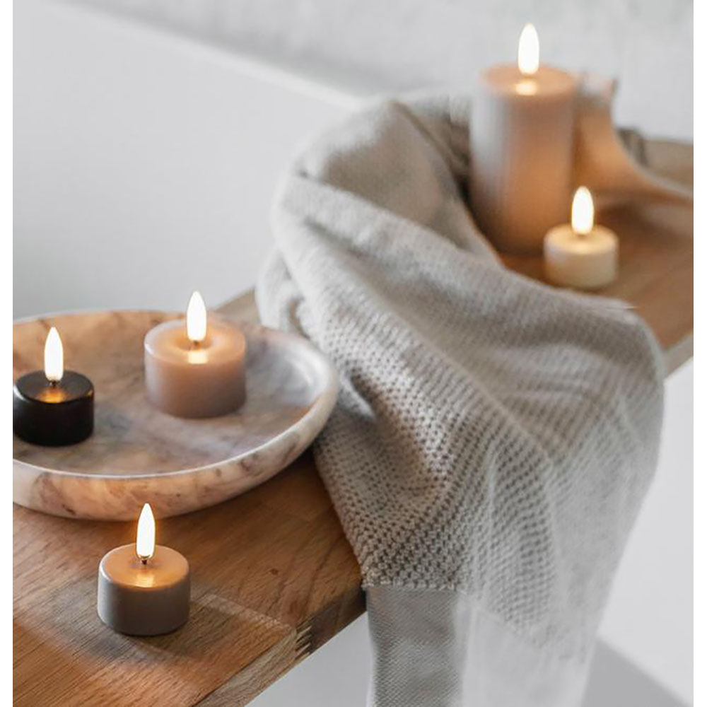 Uyuni LED-Stumpenkerze Melted "Pillar" weiß 633181