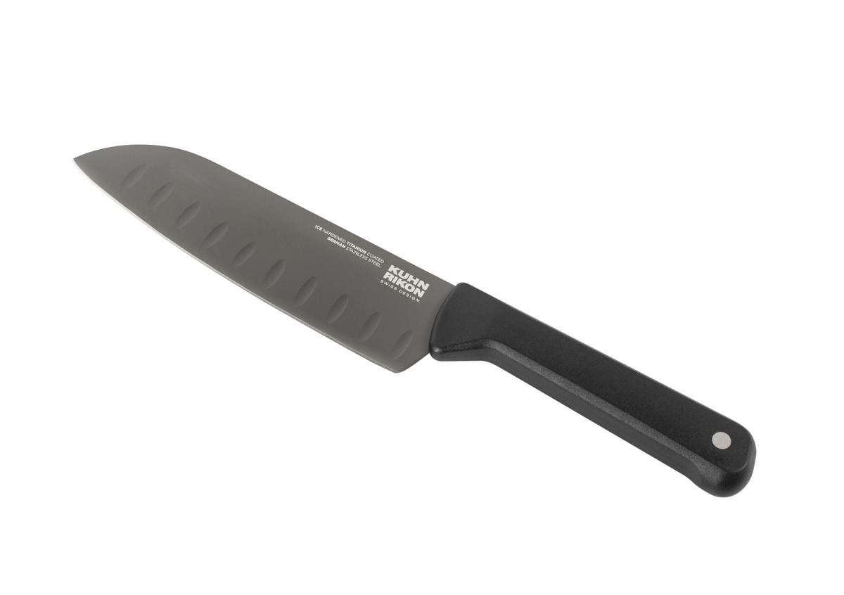 Kuhn Rikon Santokumesser "Iced" schwarz 34 cm