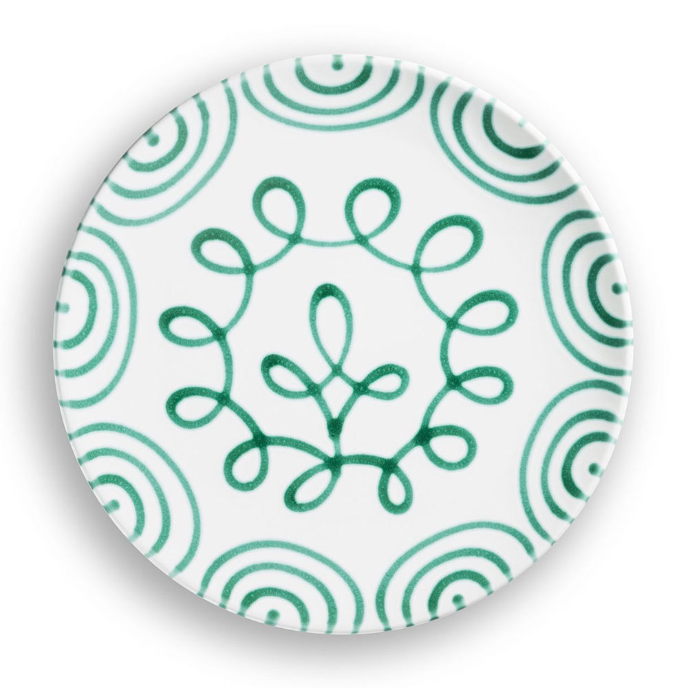 Gmundner Speiseteller "Grüngeflammt" 115734