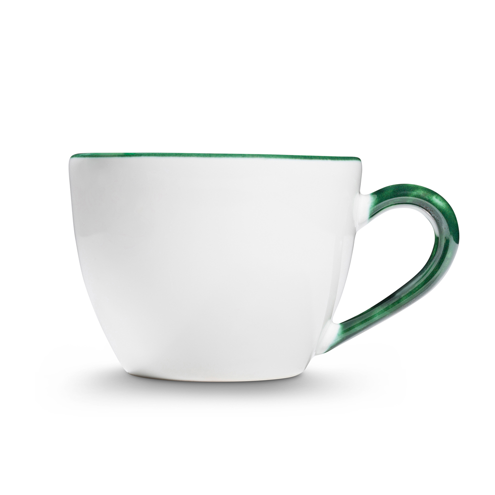 Gmundner Tasse/Tee Maxima 0,4l, "Grüner Rand" 484134
