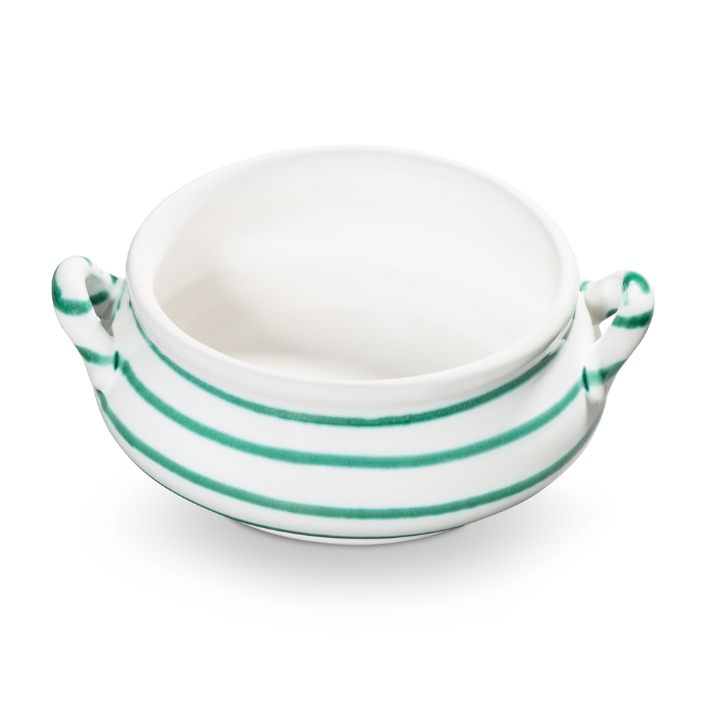 Gmundner Suppenschale "Grüngeflammt" 115659