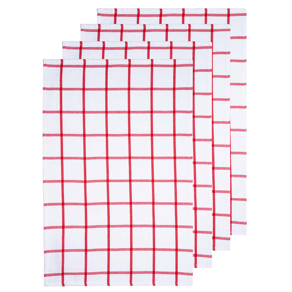 Ladelle 4er Set Geschirrtücher "Grid Pack"