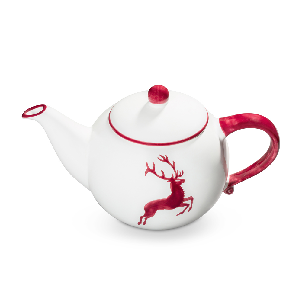 Gmundner Teekanne "Bordeauxroter Hirsch" 383041