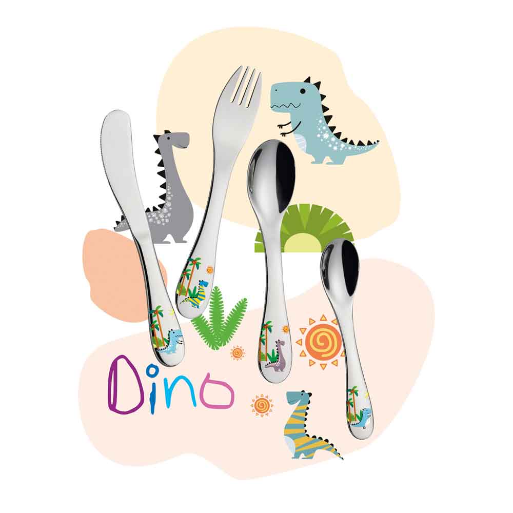Cilio Kinderbesteck "DINO" 4tlg.