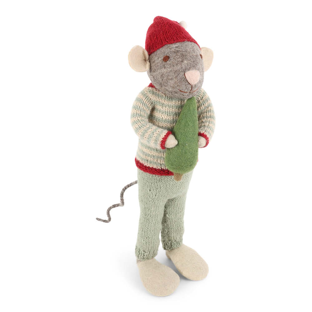 En Gry & Sif Graue Maus mit Baum 641670