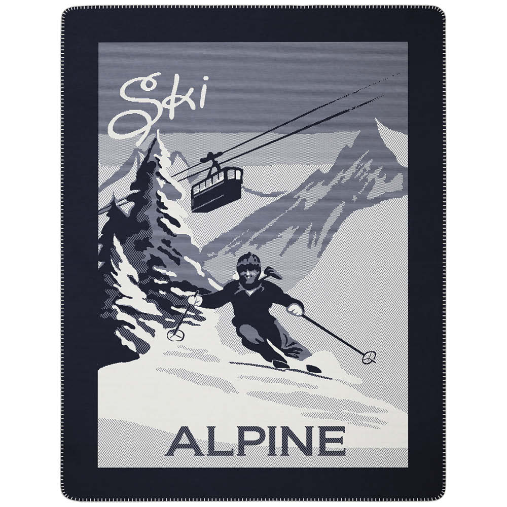 Biederlack Wohndecke "Alpine Ski" 150x200cm 647164