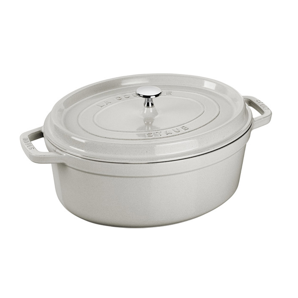 Staub Cocotte aus Gusseisen 31 cm, Weisser Trüffel 583068