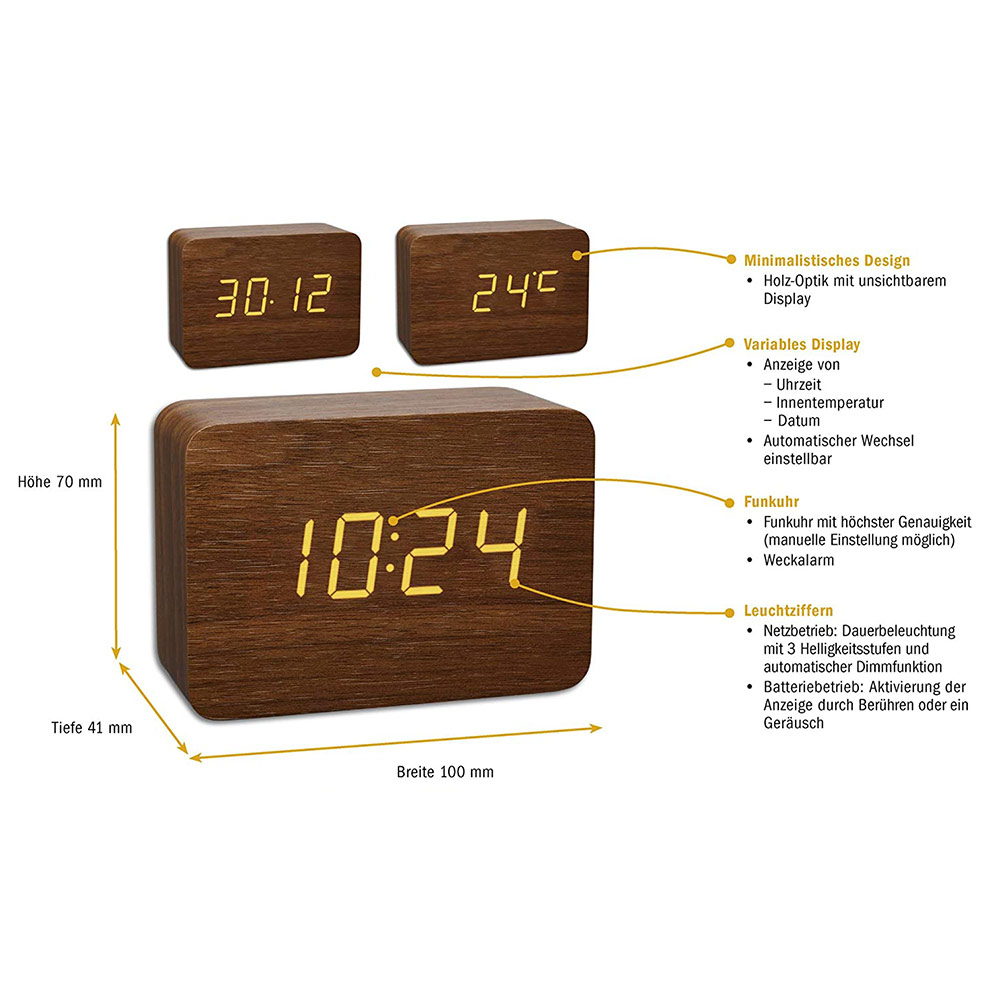 TFA Funk-Wecker "Clocco" 582569