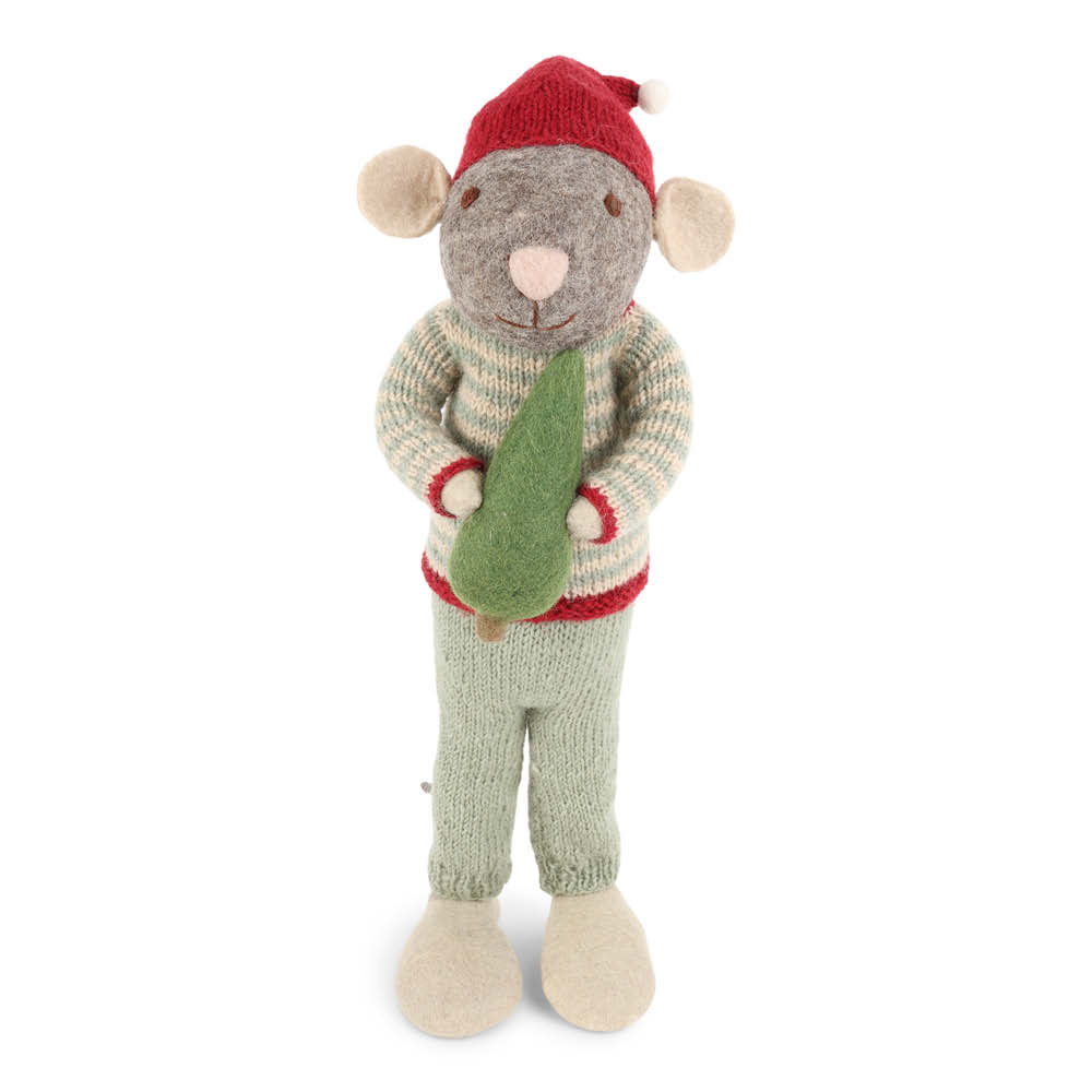 En Gry & Sif Graue Maus mit Baum 641670