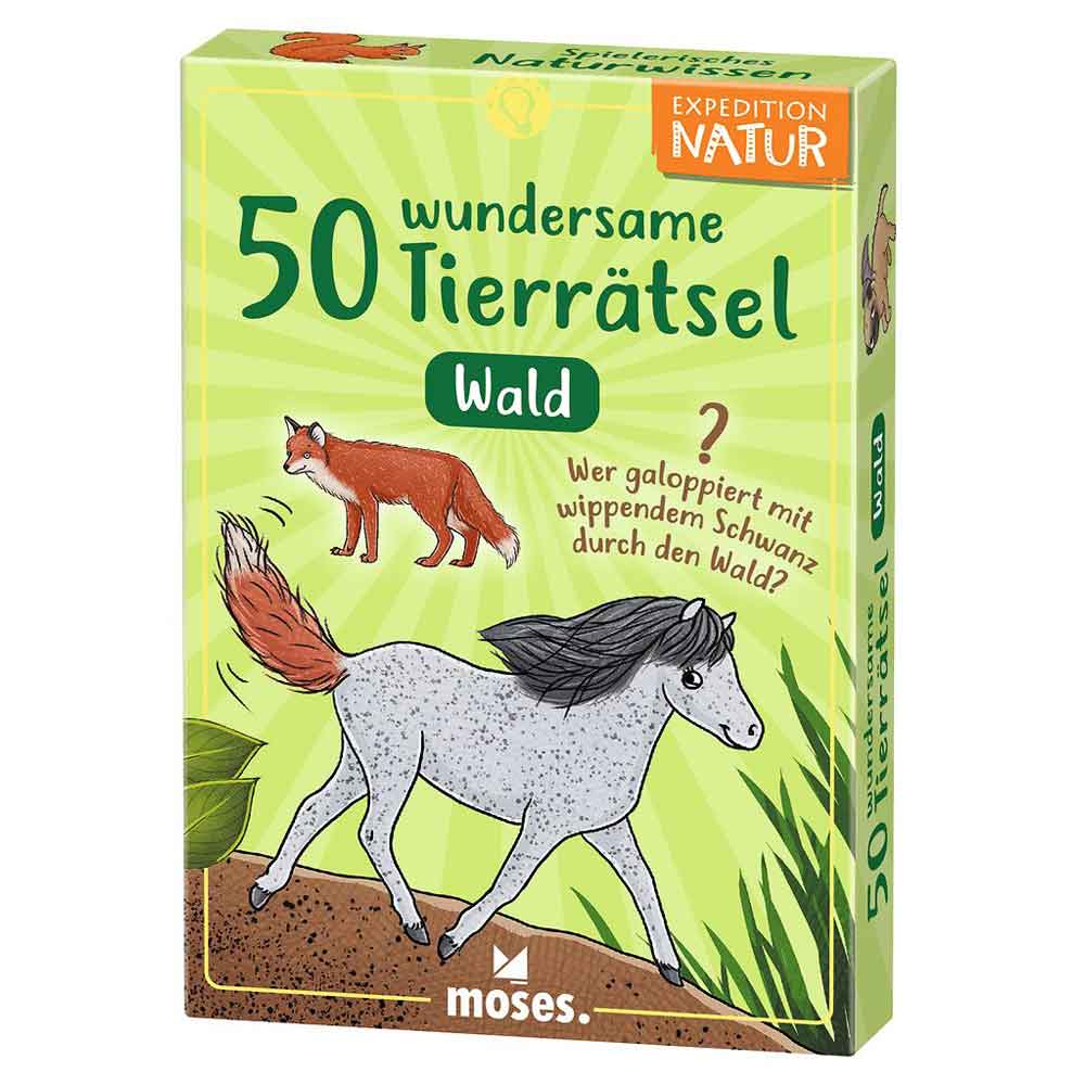 Moses Kartenset 50 Tierrätsel - Wald "Expedition Natur"