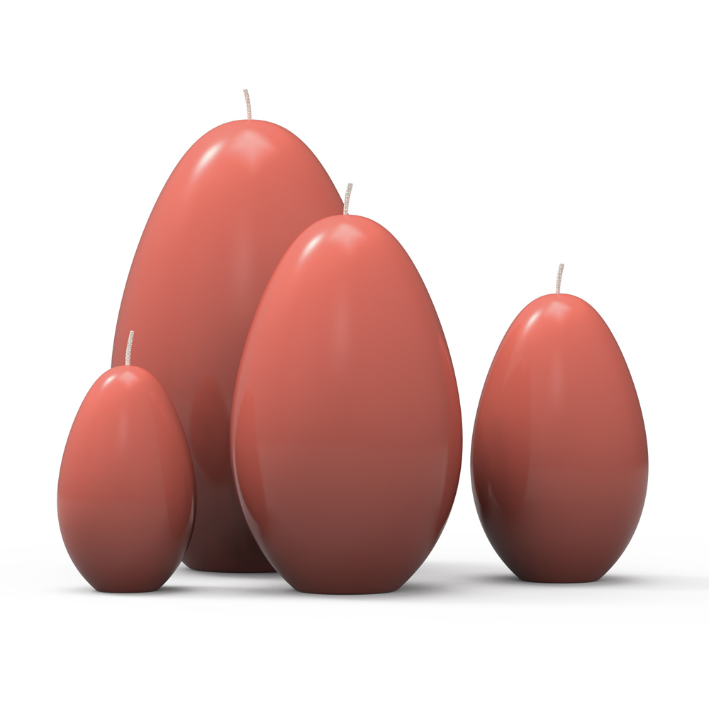 Ei-Objektkerze "Koralle gelackt" 609995