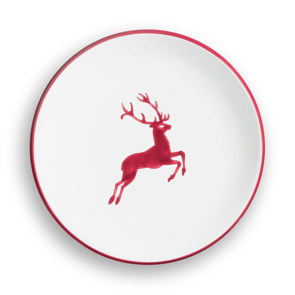 Gmundner Dessertteller "Bordeauxroter Hirsch" 368923