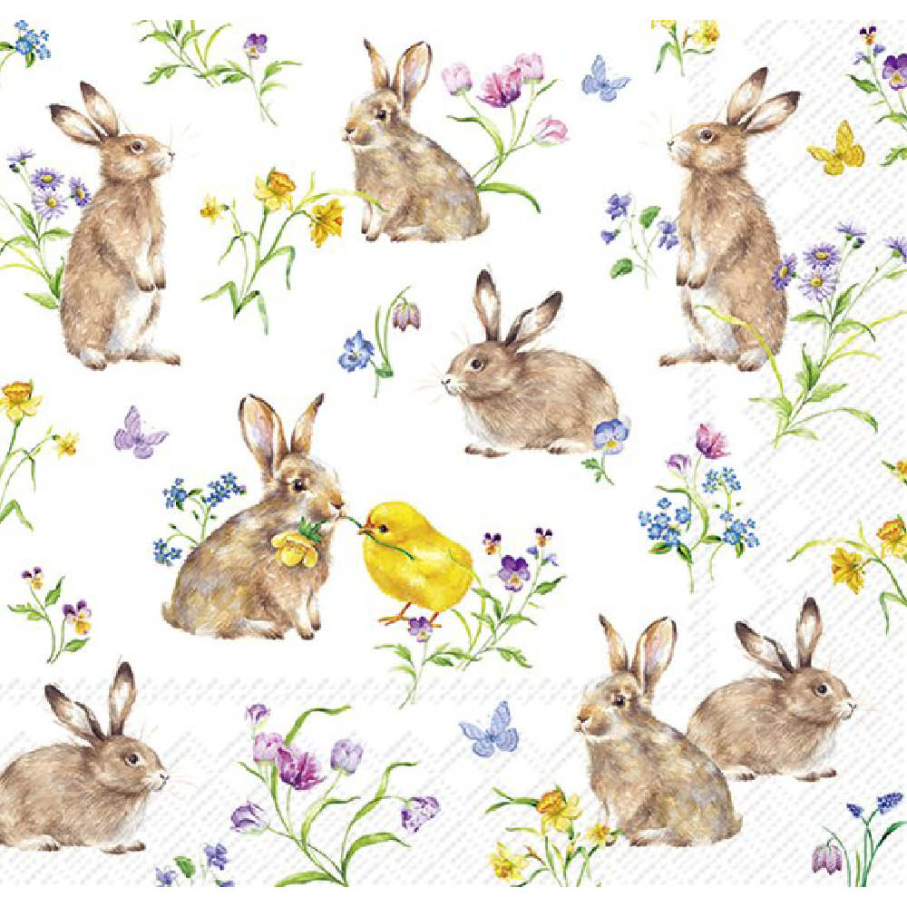 IHR Lunchservietten "Easter Friends" weiß 648520